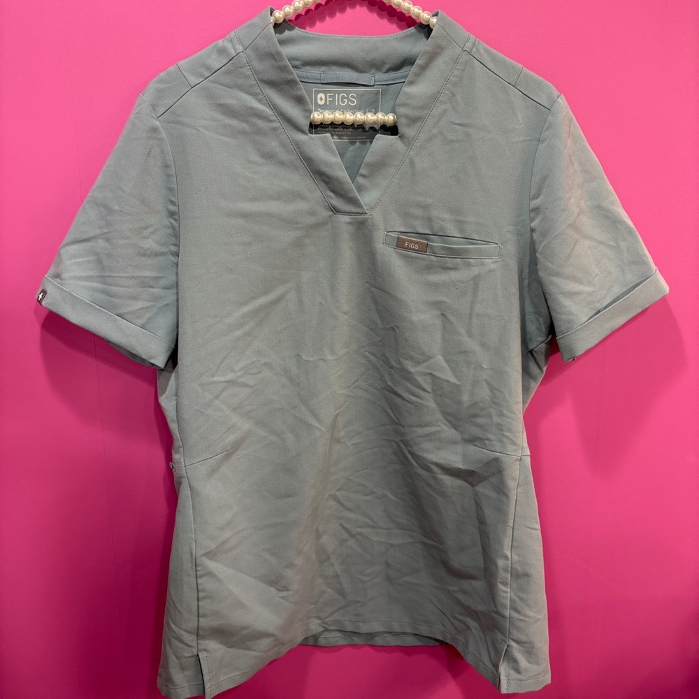 Figs Light Blue Women's Top
